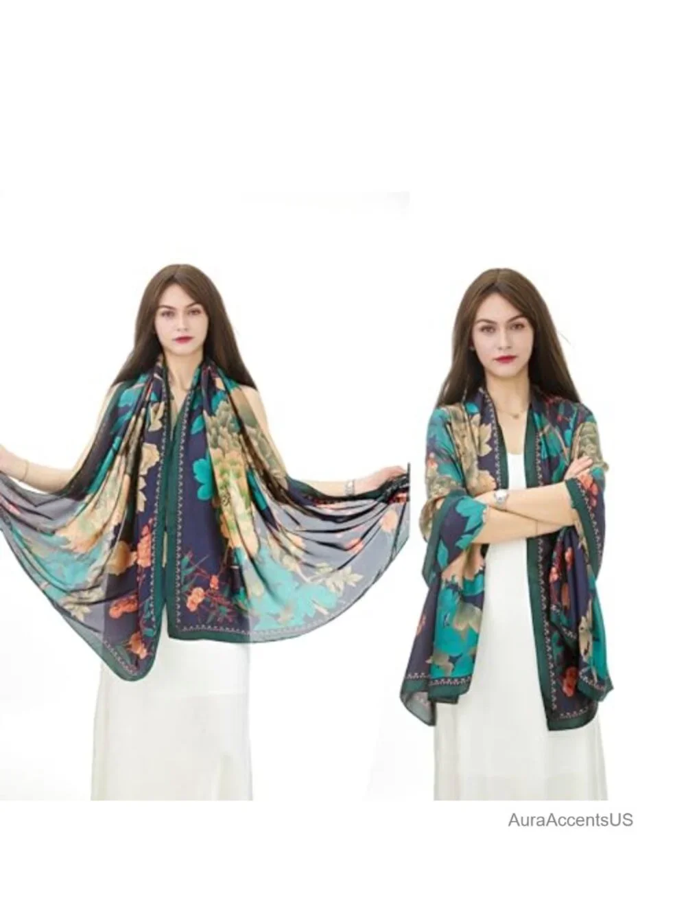 Large Lightweight Polyester Shawl Wrap Scarf for Women